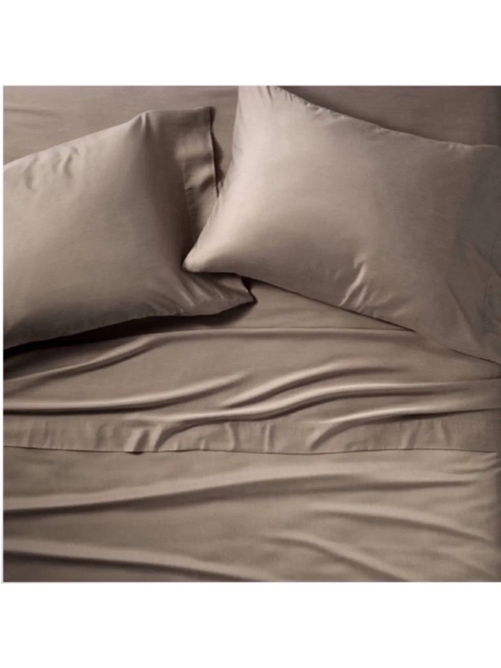 NWT California King 400 Thread Count Rayon from Bamboo Sheet Set Fig - Casaluna - Picture 2 of 5